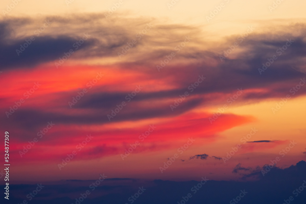 Fototapeta premium Tropical twilight with warm colors.