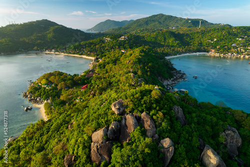 Aerial view of Koh Tao island photo