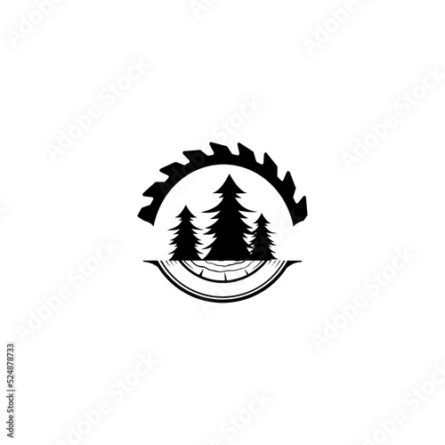woodworking retro vintage logo design. timber plank wood, woodwork handyman, wood house builder.