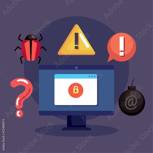 cyber fraud with desktop