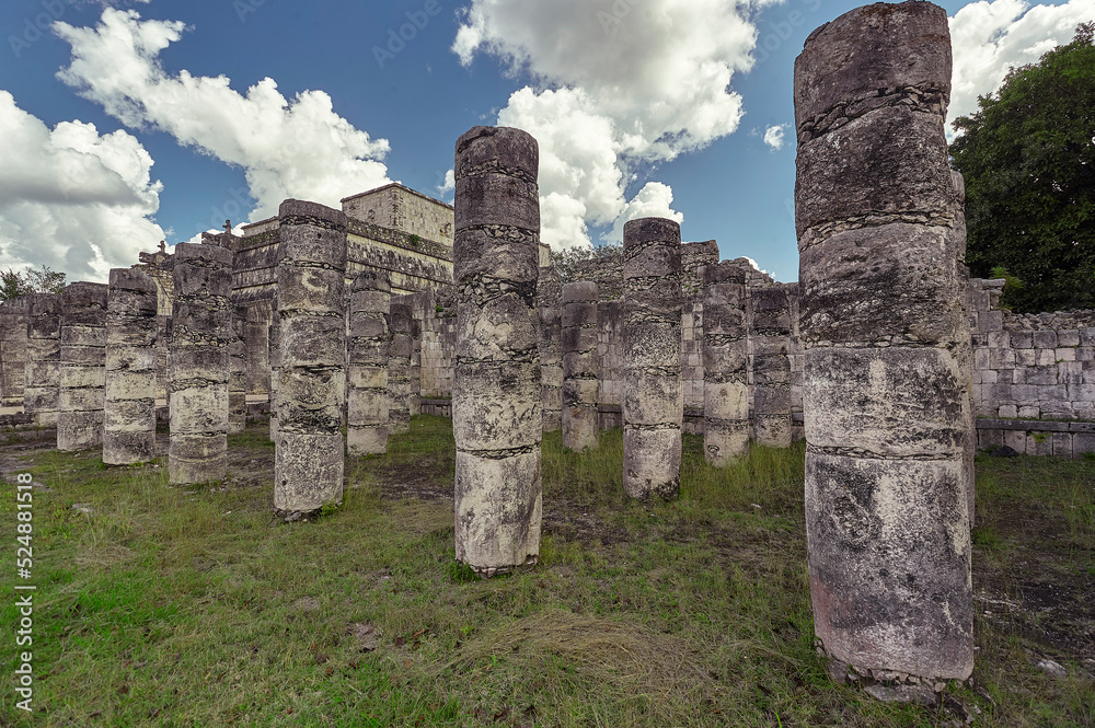 Detail of Mayan columns