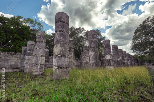 Detail of Mayan columns