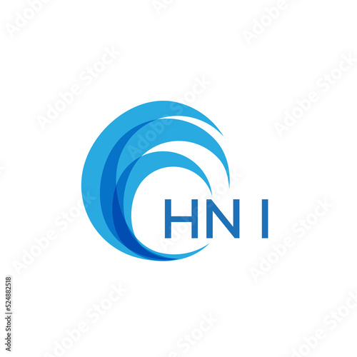 HNI letter logo. HNI blue image on white background. HNI Monogram logo design for entrepreneur and business. . HNI best icon.

