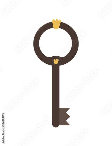 Collection of vector magic fairy tale elements, icons and illustrations. Key.