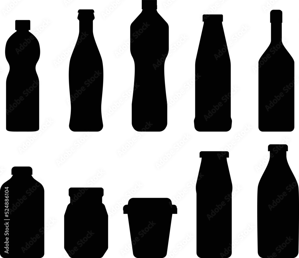 Juice biscuits cola ketchup yogurt bottle Collections Silhouettes Juice biscuits cola ketchup yogurt bottle Collections Silhouettes