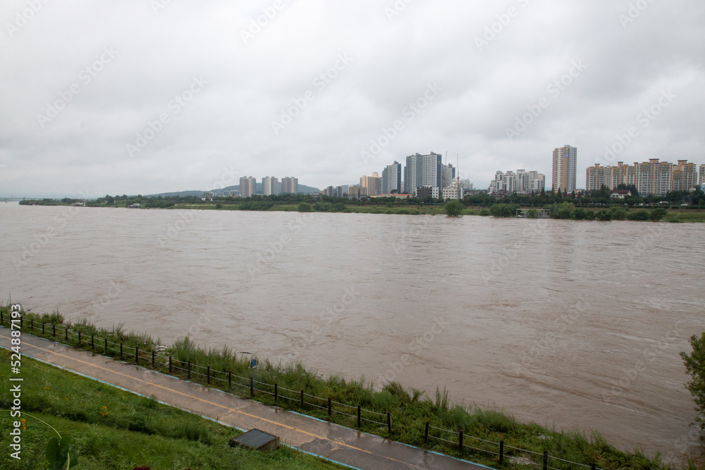 Yeoju Namhan Riverside after a heavy rain