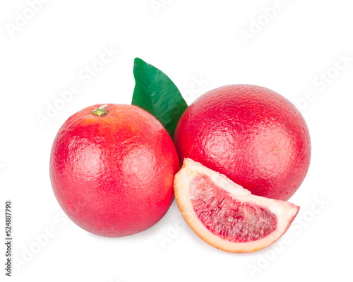 Orange fruits isolated on a white background