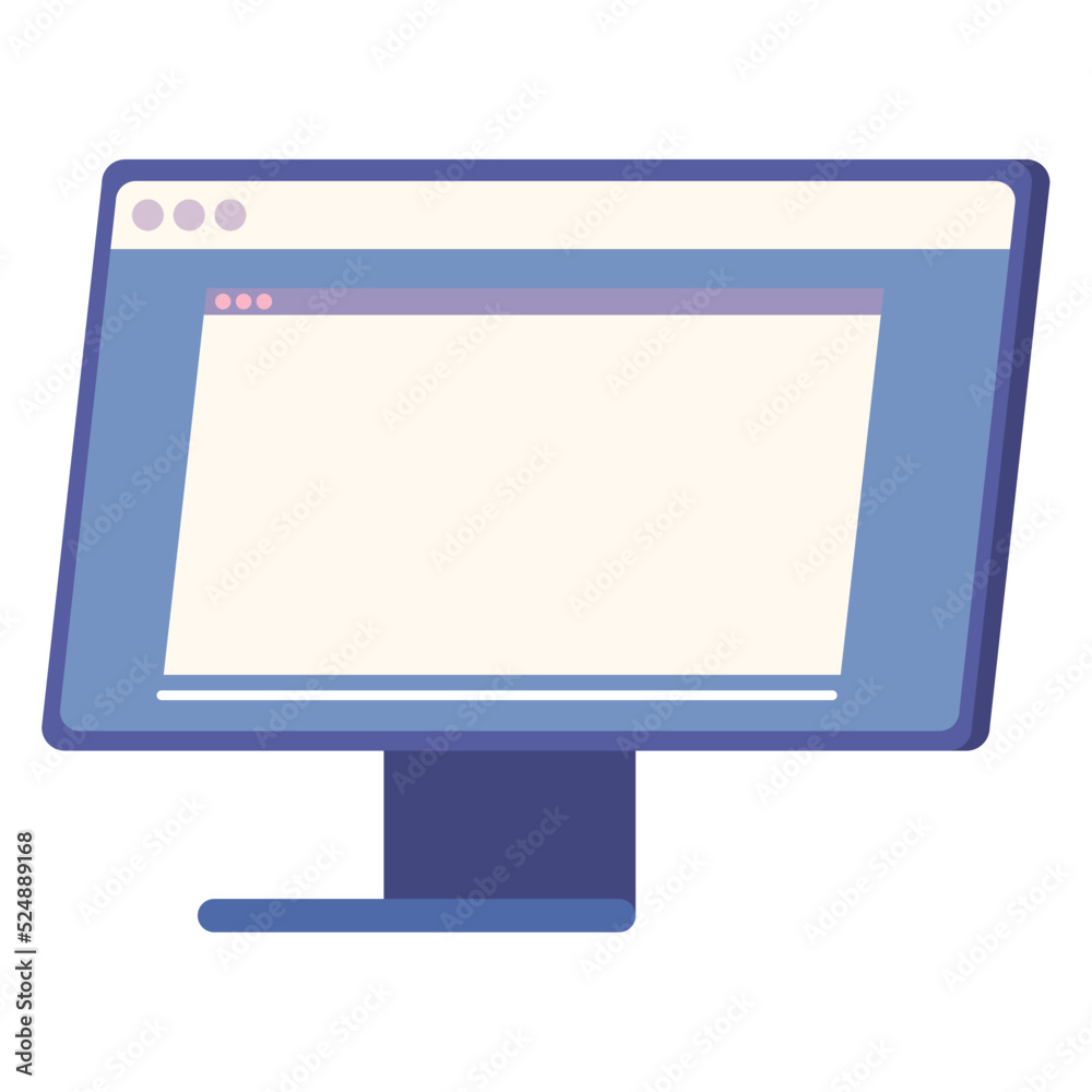 desktop with webpage template