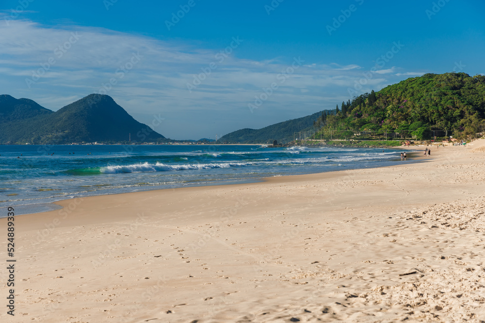 Morro das Pedras beach and ocean with waves. Brazil beach Morro das Pedras beach and ocean with waves. Brazil beach