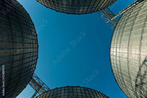 Grain elevator silos in Ukraine