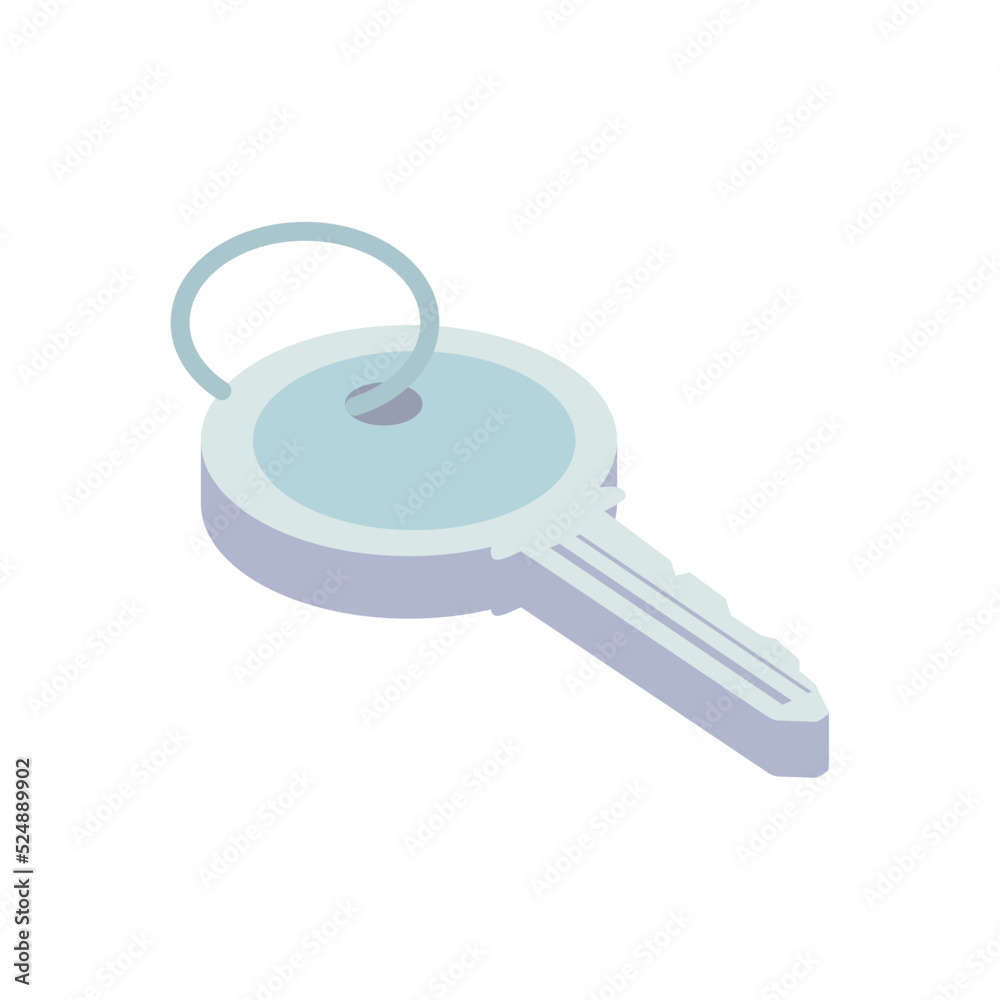 isometric key door security isometric key door security