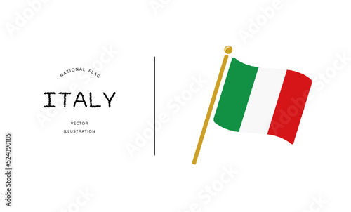 イタリアの国旗アイコン ベクターイラスト