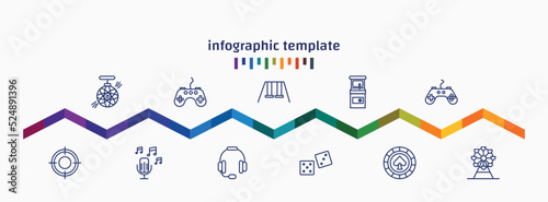 infographic template with icons and 11 options or steps. infographic for concept. included ,