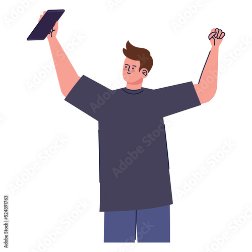 young man taking a selfie