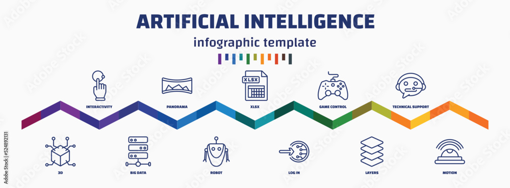 infographic template with icons and 11 options or steps. infographic ...