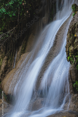 Beautiful landscape view of Sai yok noi waterfall kanchanaburi.Sai Yok Noi is a waterfall  also known as Khao Phang Waterfall.