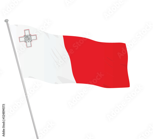 Malta flag template. vector illustration 