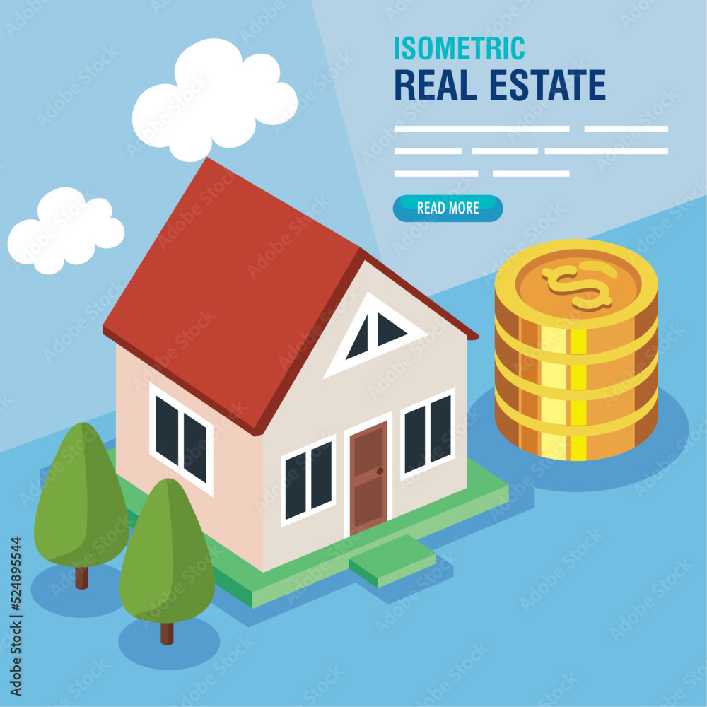 Fototapeta premium house and coins real estate