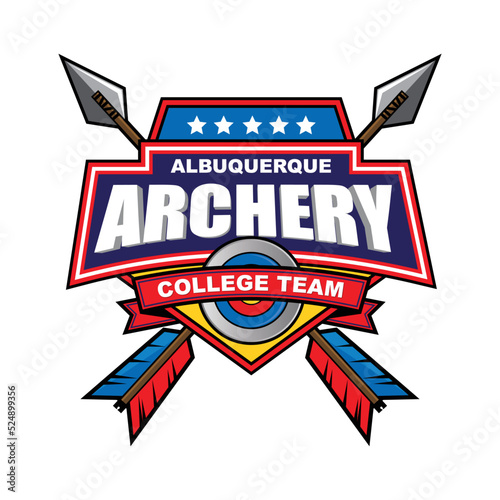Logo design template with Archery theme, for team, club or event