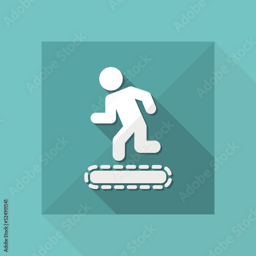 Vector illustration of treadmill or tapis roulant single isolated icon