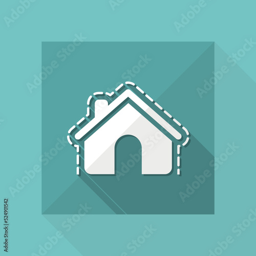 Vector illustration of house protection single isolated icon