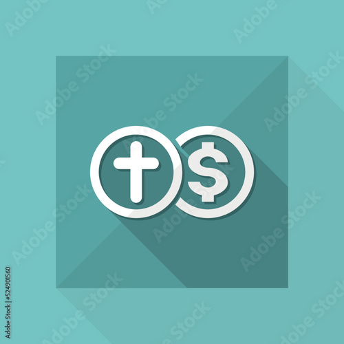 Vector illustration of life insurance policy single isolated icon