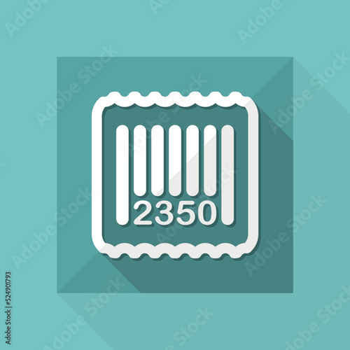 Vector illustration of single isolated barcode icon