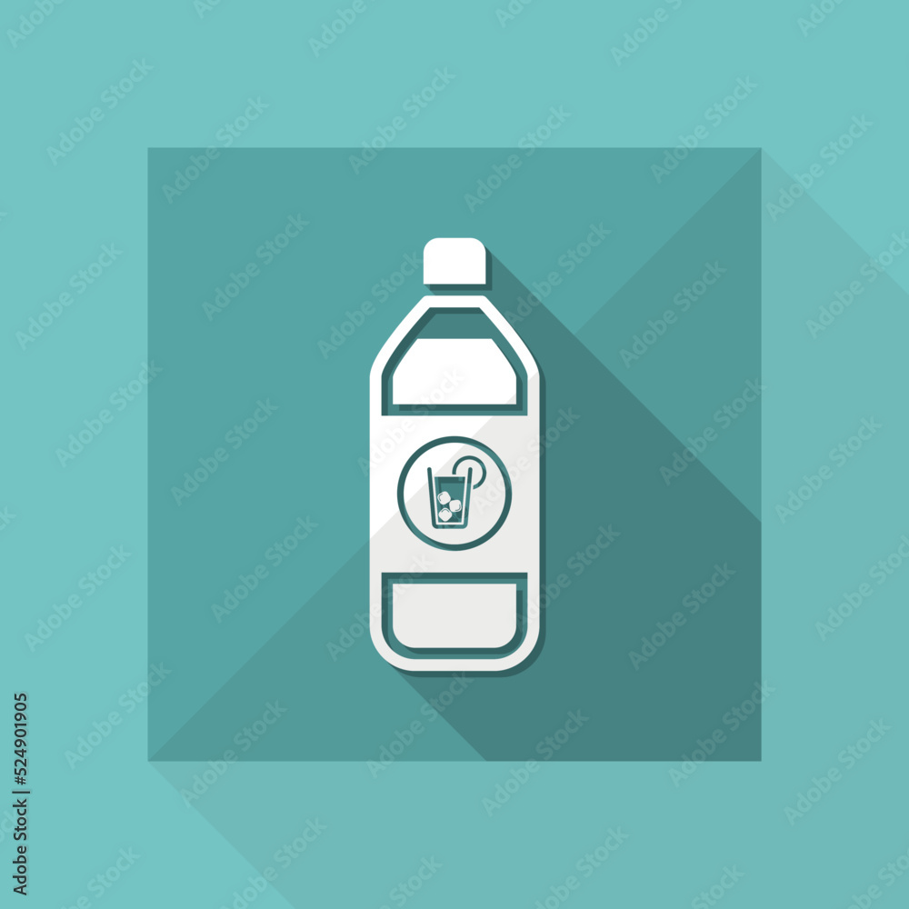 Vector illustration of single isolated drink bottle icon Vector illustration of single isolated drink bottle icon