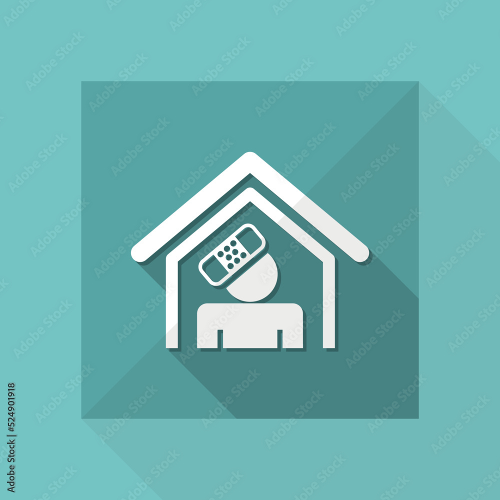 Vector illustration of single isolated home accident icon Vector illustration of single isolated home accident icon
