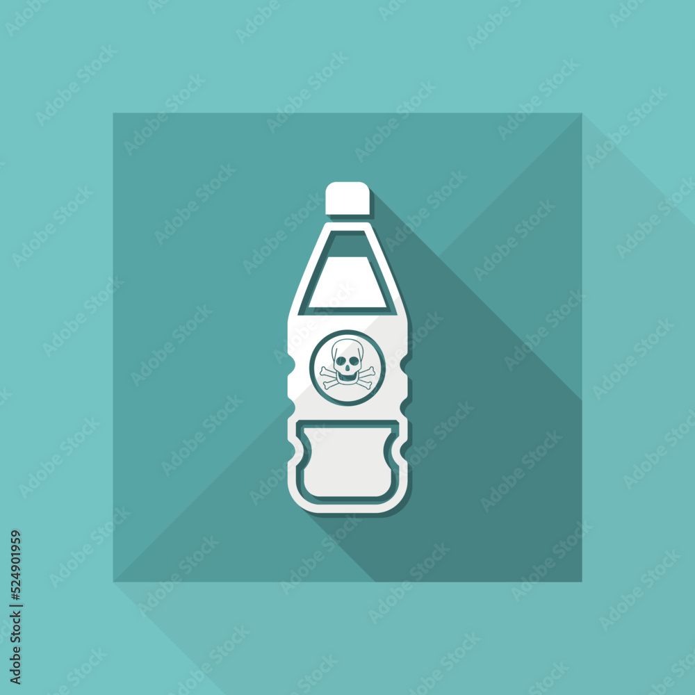 Vector illustration of single isolated dangerous bottle icon Vector illustration of single isolated dangerous bottle icon