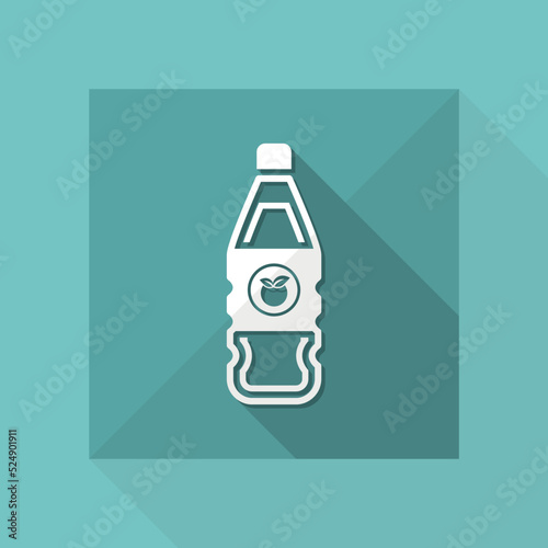 Vector illustration of single isolated fruit juice bottle icon