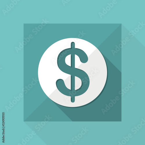 Vector illustration of single isolated dollars icon