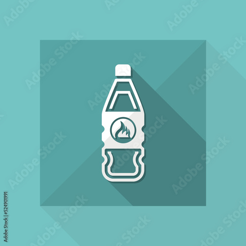 Vector illustration of single isolated dangerous bottle icon