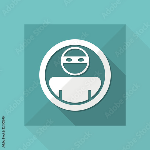 Vector illustration of single isolated thief icon