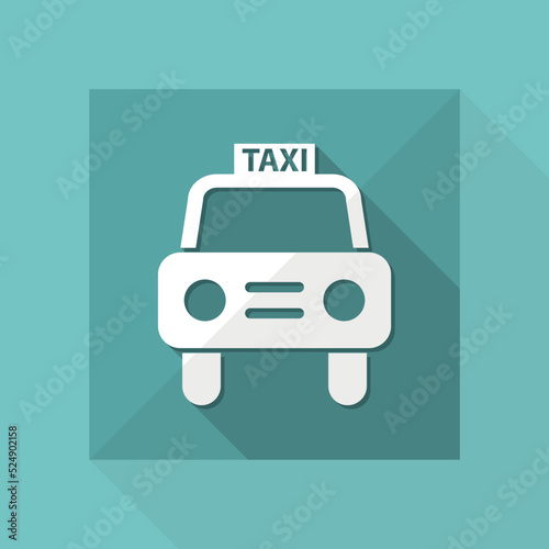 Vector illustration of single isolated taxi icon
