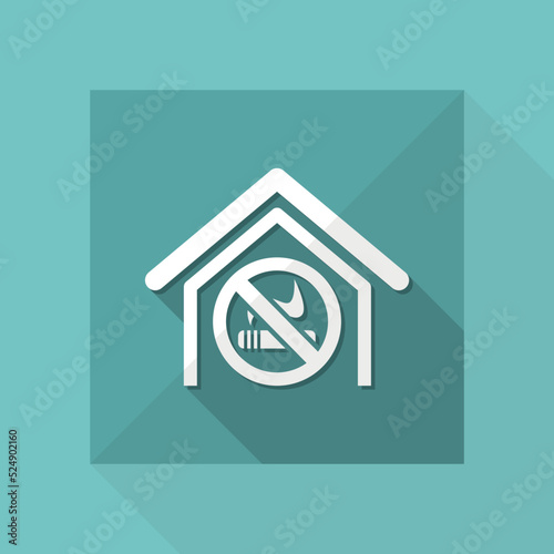 Vector illustration of single isolated no smoke area icon
