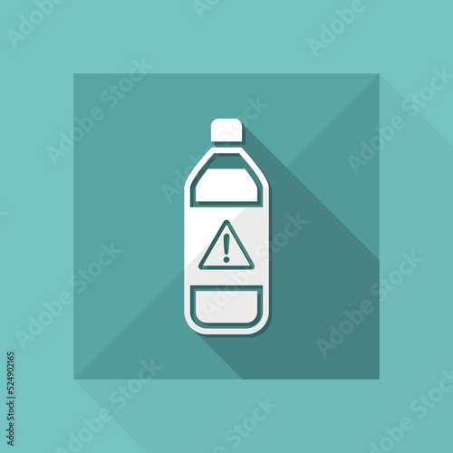 Vector illustration of single isolated dangerous bottle icon