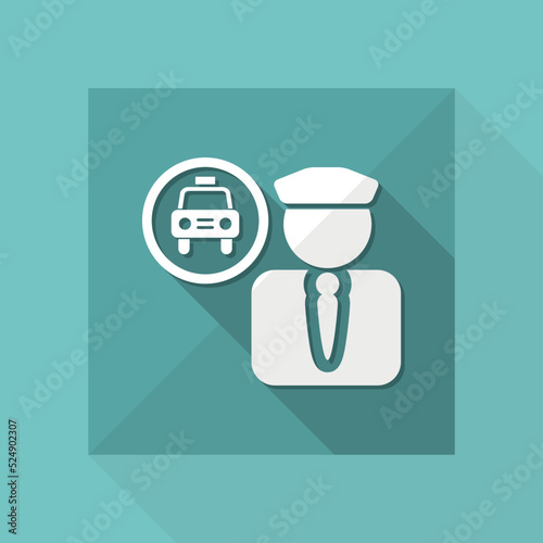 Vector illustration of single isolated driver icon