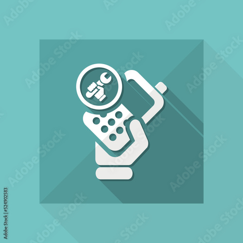 Vector illustration of single isolated phone repair icon