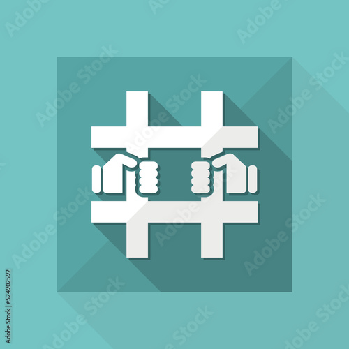 Vector illustration of single isolated prison icon