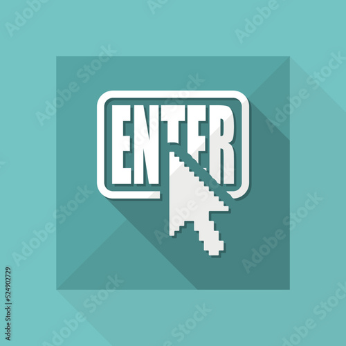 Vector illustration of single isolated enter icon