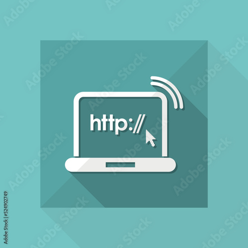 Vector illustration of single isolated http icon