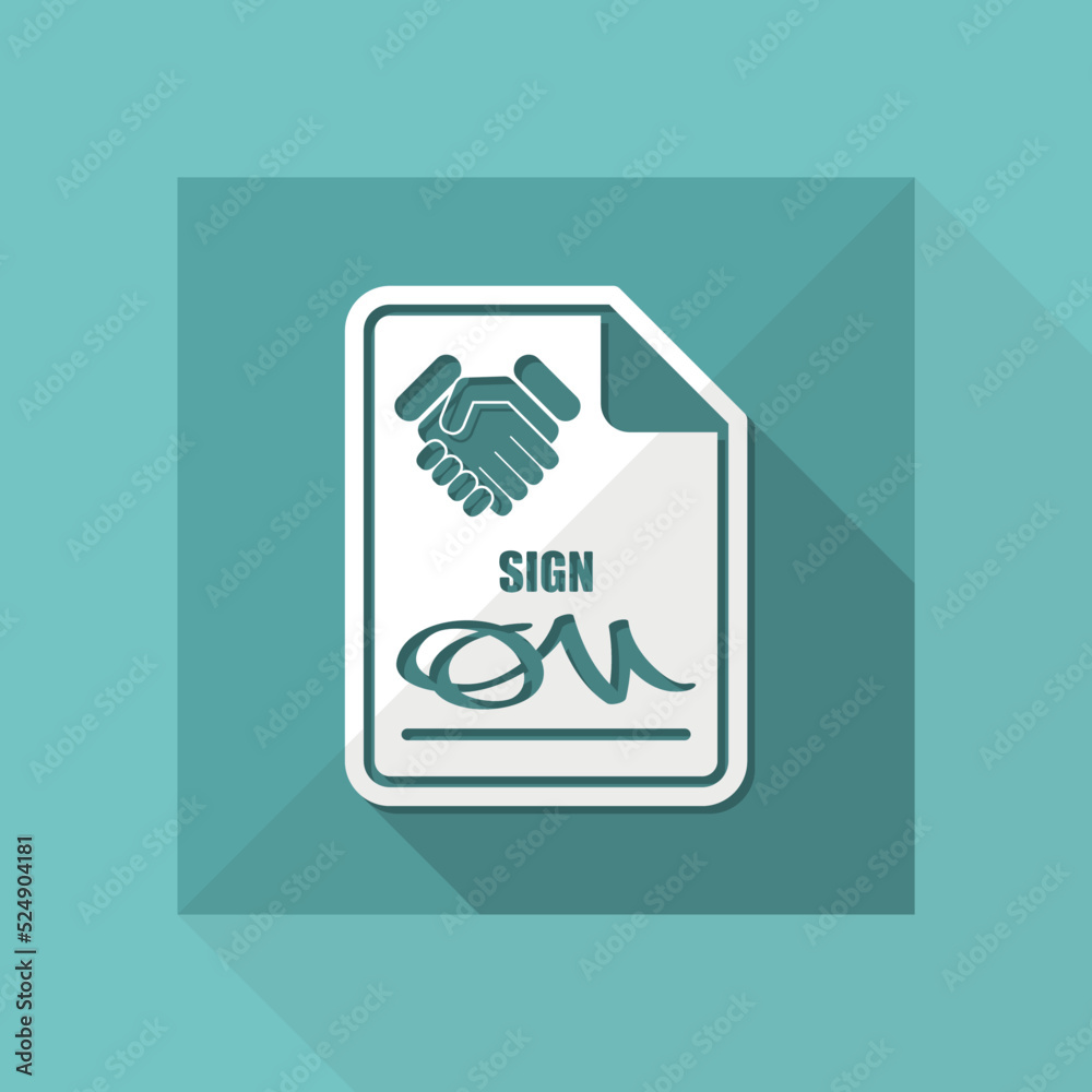 Sign on agreement document