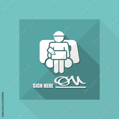 Delivery document sign