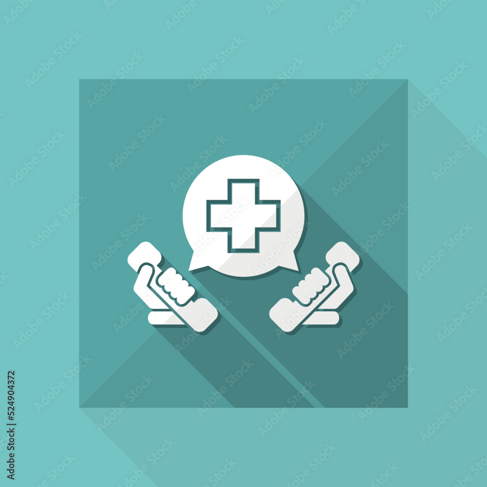 Obraz premium Emergency call contact