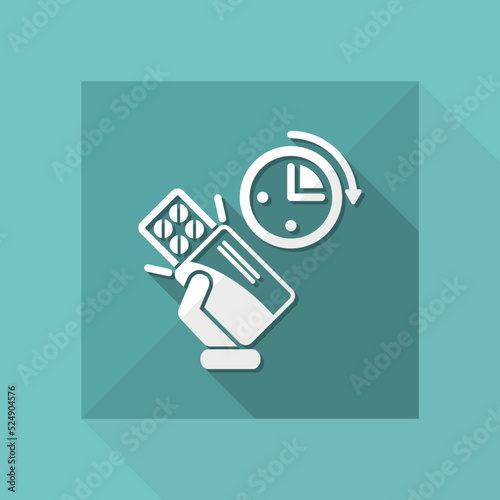 Medicine time prescription - Vector icon