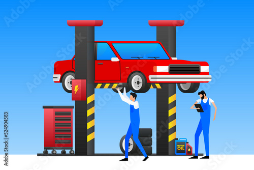 Car Service and Roadside Assistance. Car towing truck