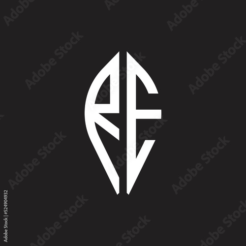 Free Download RE R E Letter Logo Design in Black Colors. - GFXLoad