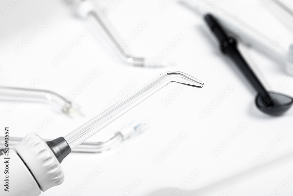 irrigator for oral care on a light background- Image irrigator for oral care on a light background- Image