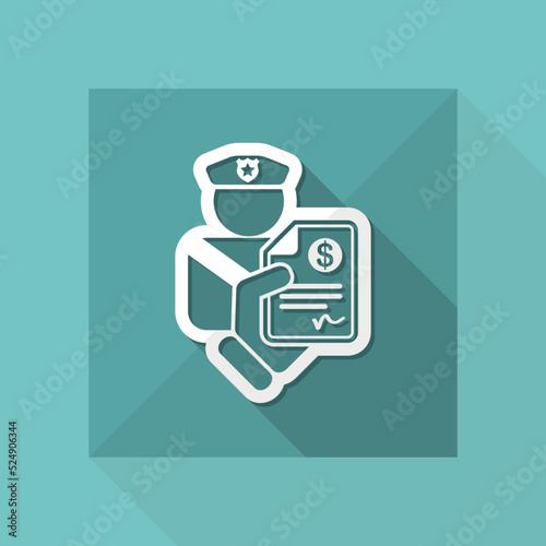 Policeman fine icon